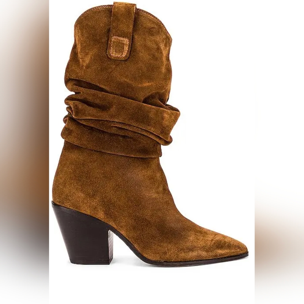 Toral Brown Suede Heeled Boots